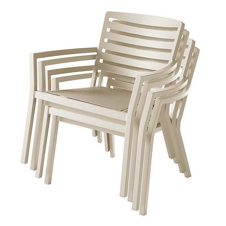 Fauteuil de jardin GoodHome Mikyo en aluminium - Coloris sable - Hauteur 75 cm