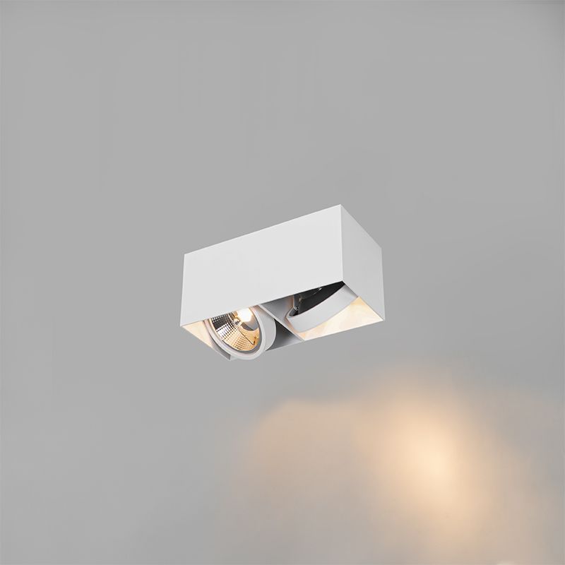 Smart spot wit rechthoekig 2-lichts incl. 2 Wifi GU10 111mm - Box