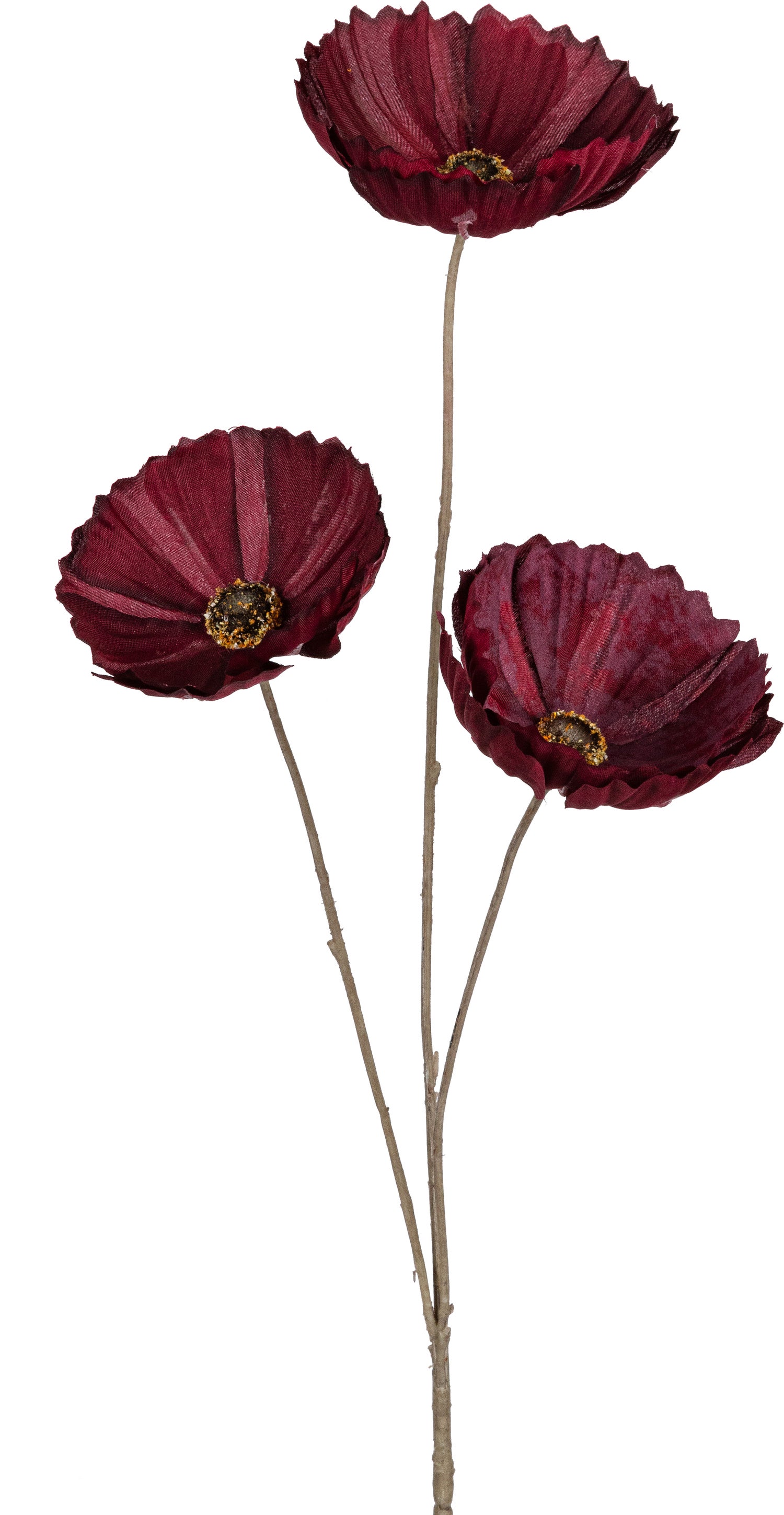 Louis Maes kunstbloem Cosmea donker rood 80 cm