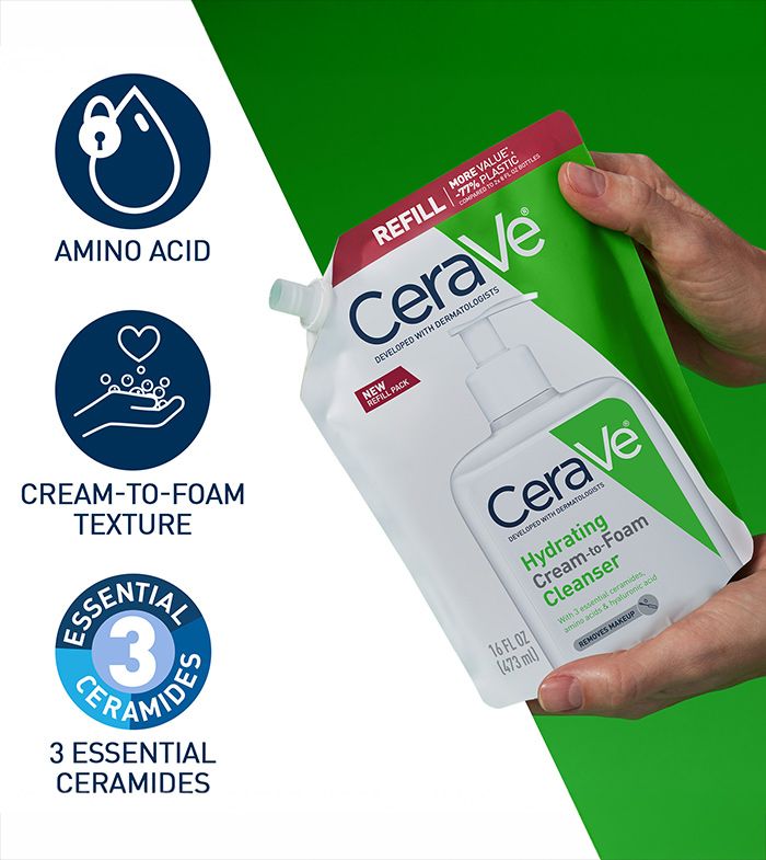 Hydrating Cream-to-Foam Cleanser Refill