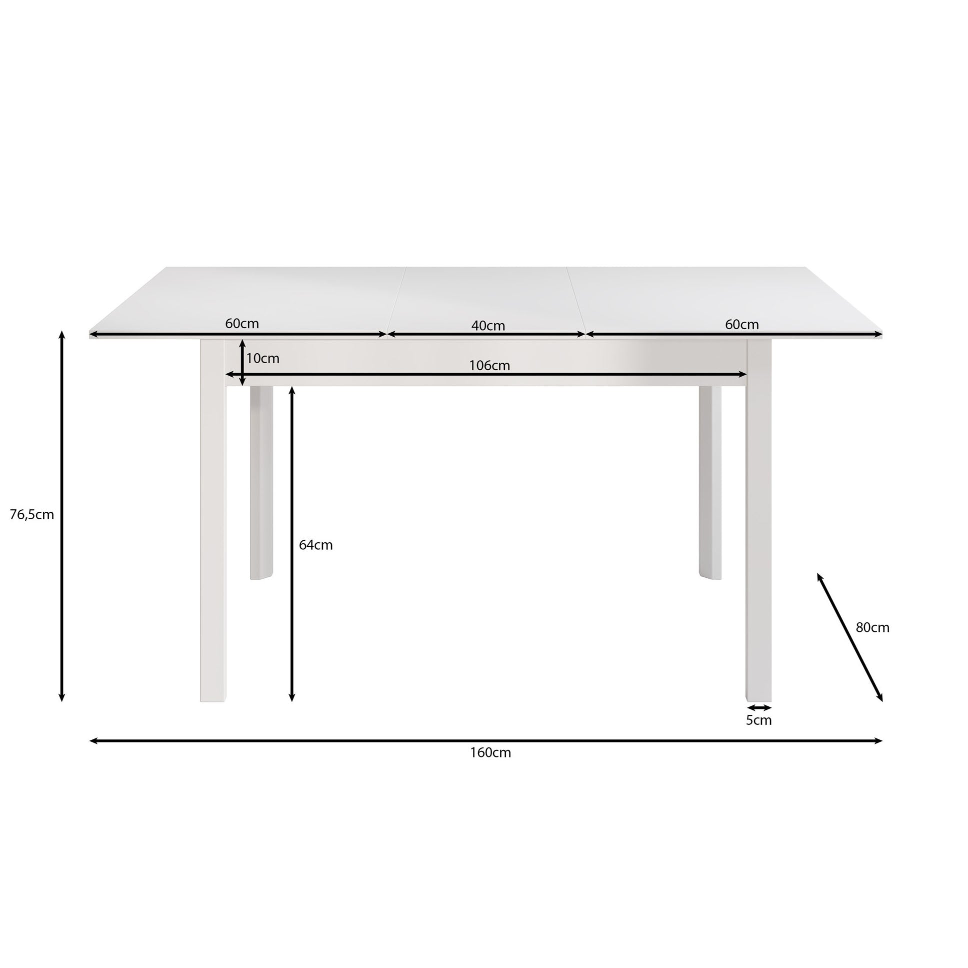 Steve - Eetkamertafel - Eiken - 120x80x77 cm