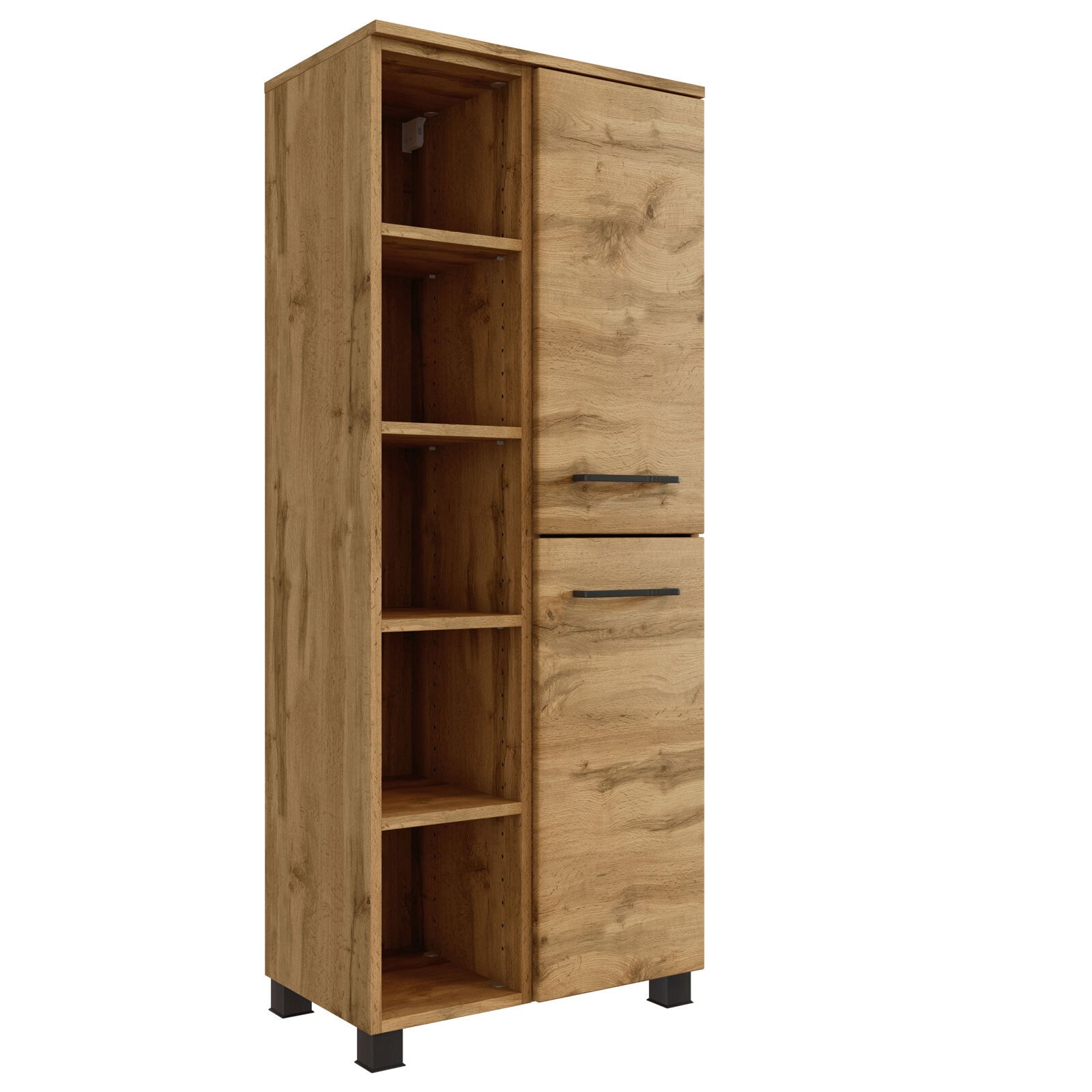 Midischrank Limburg braun B/H/T 55x130x35 cm