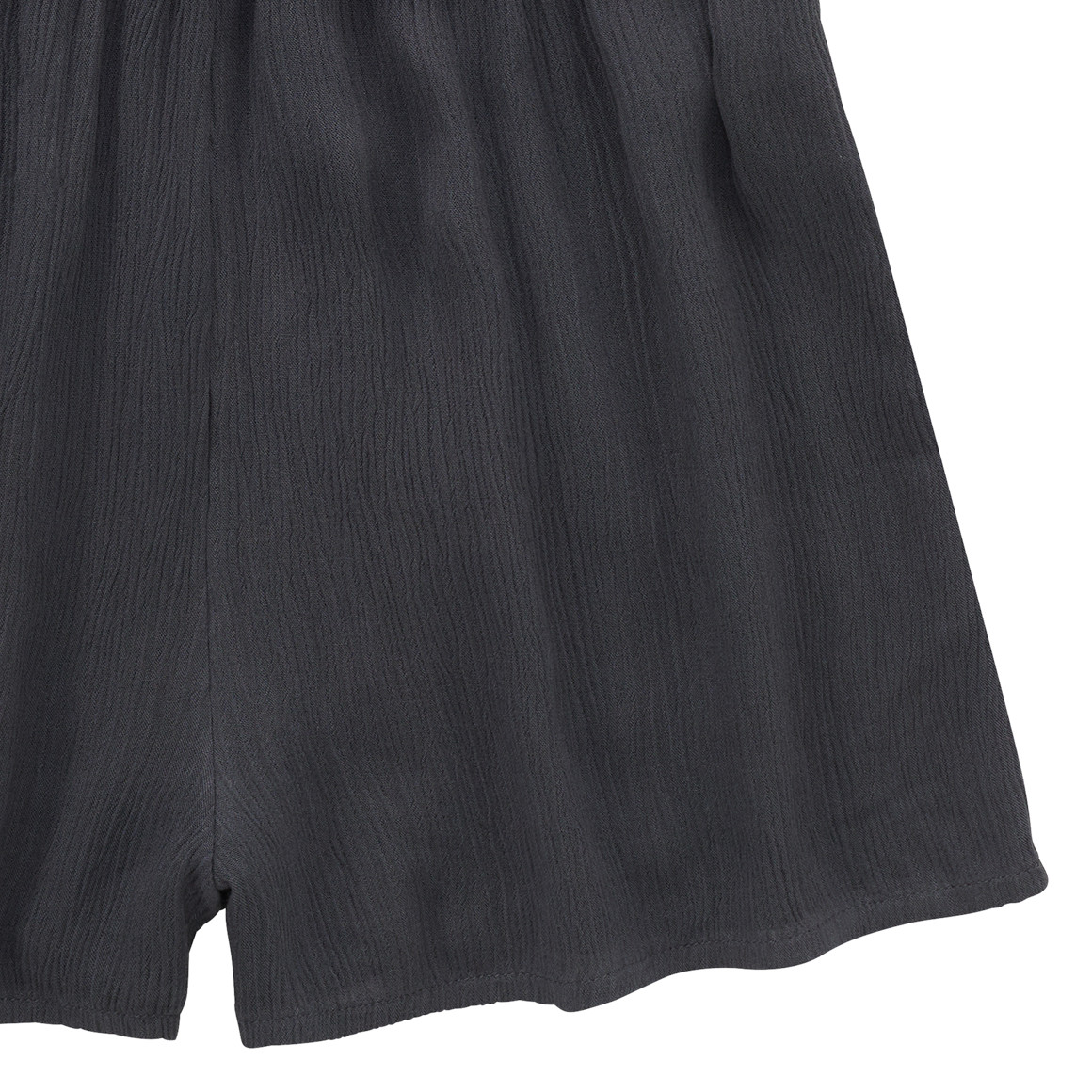Yigga Mädchen Shorts mit gekreppter Struktur dunkelgrau