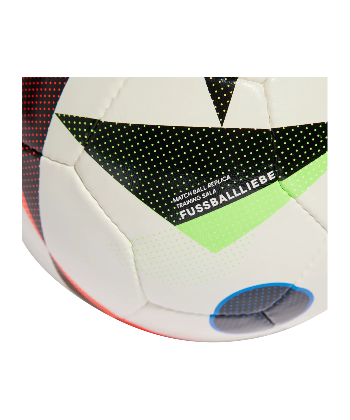 adidas Fussballliebe TRN Sala Futsal Trainingsball EM 2024 Weiss Schwarz Blau