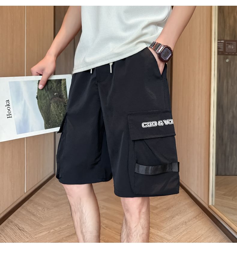 Andrei - Cargoshorts met hoge taille en wijde pijpen