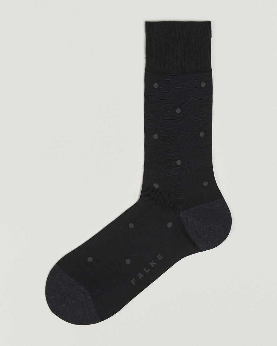 Falke Cotton Dot Sock Anthracite Melange