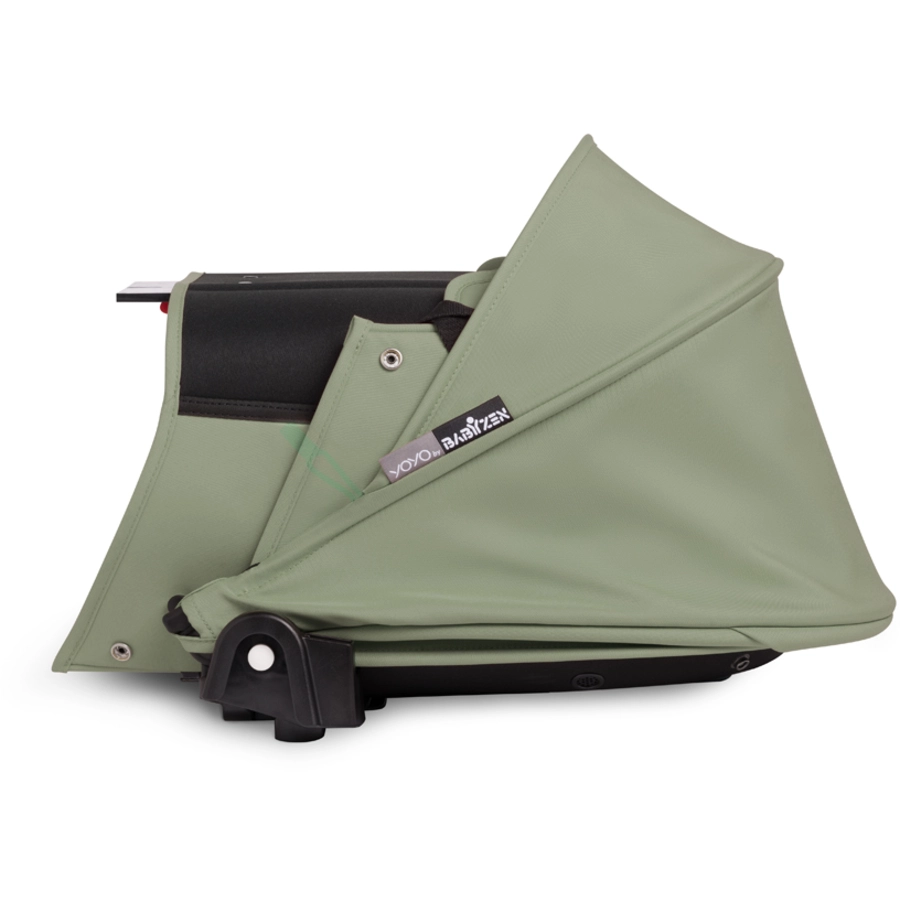 BABYZEN Kinderwagen YOYO2 0+ White mit Liegewanne Gratis Textilset Olive