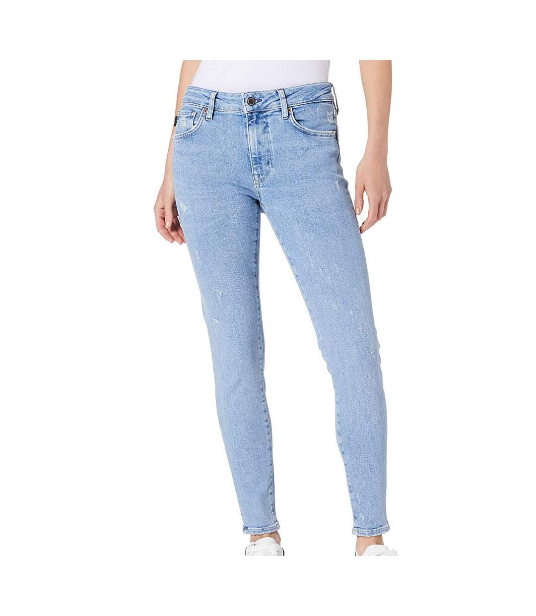 Jean Skinny Bleu Femme Superdry Mid Rise