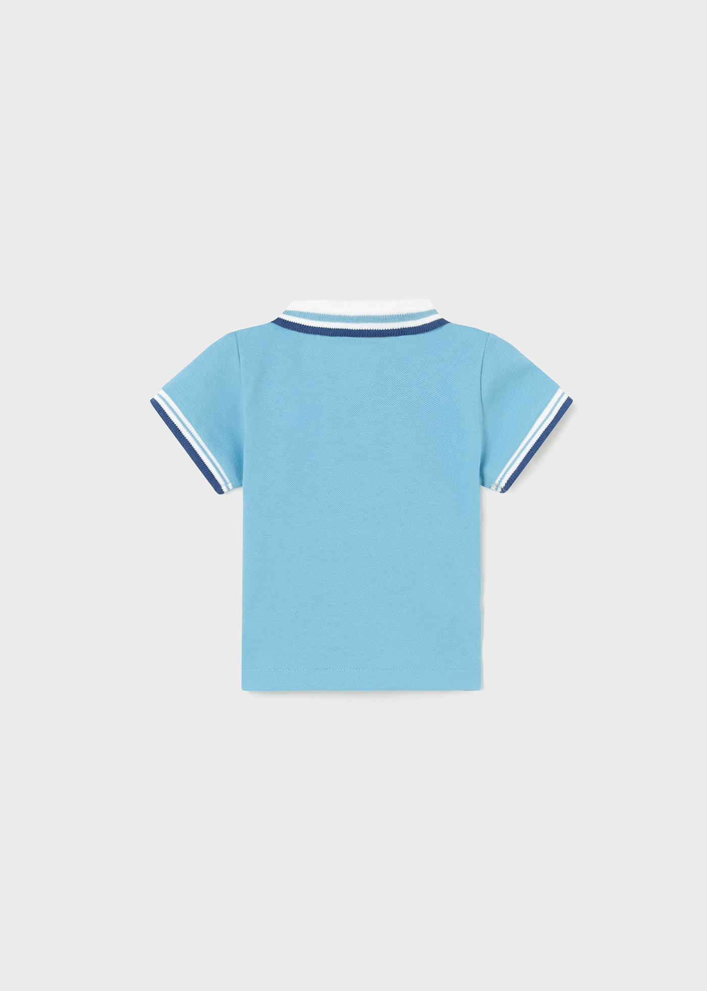 Camisa polo de algodão de manga curta para recém-nascido