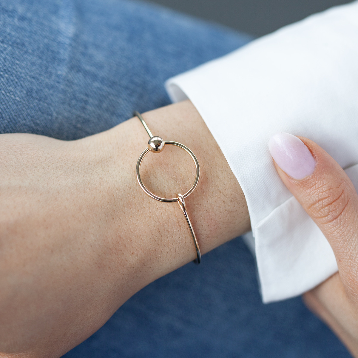 Bracelet plaqué or jaune 58 mm