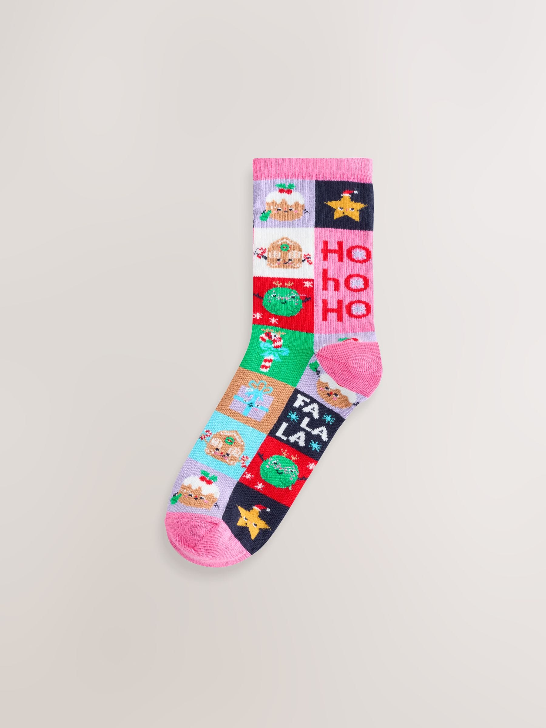 Bright Fun Christmas - Set van 4 paar enkelsokken