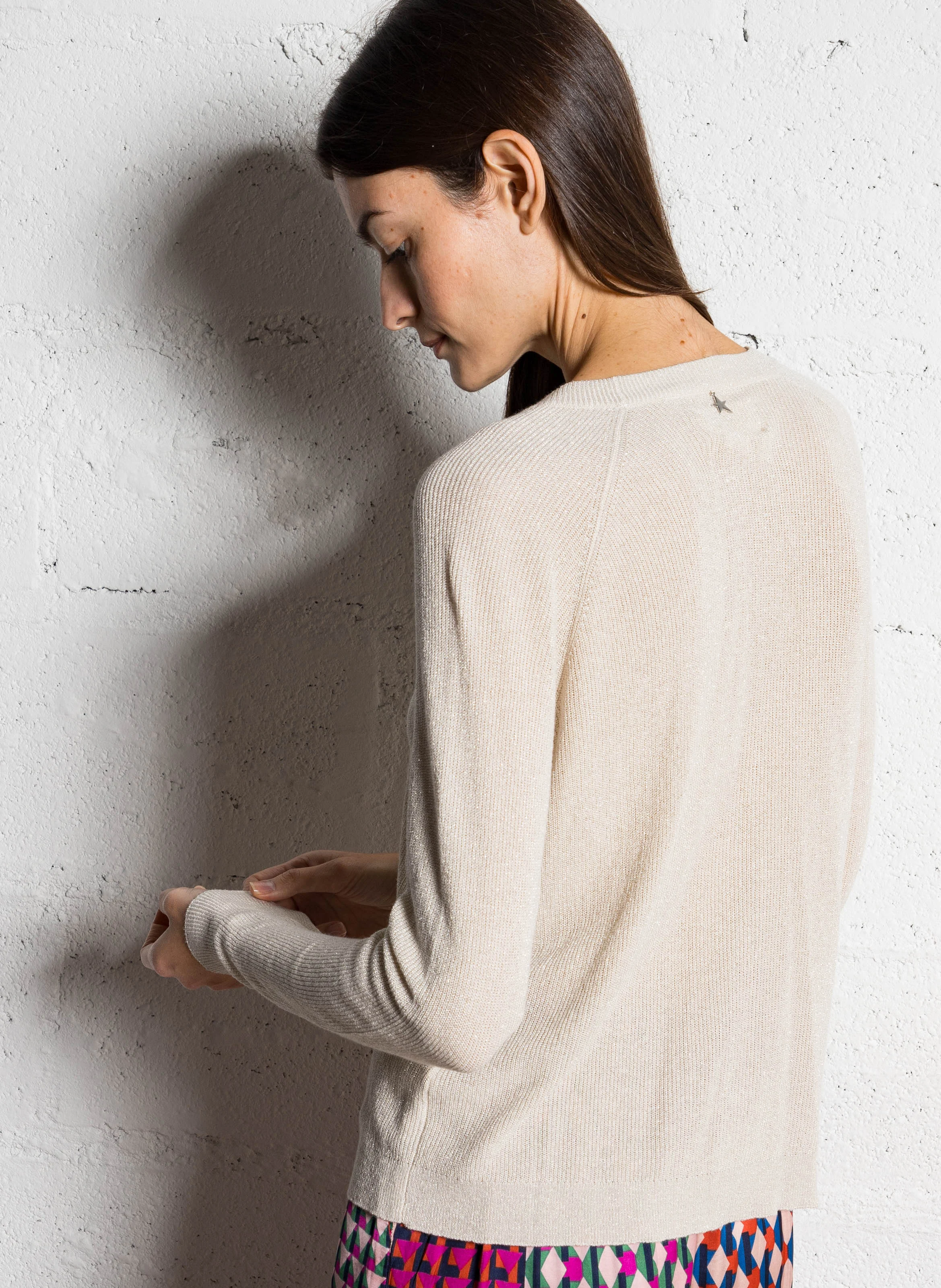 GILY - Gilet droit à col V | Blanc