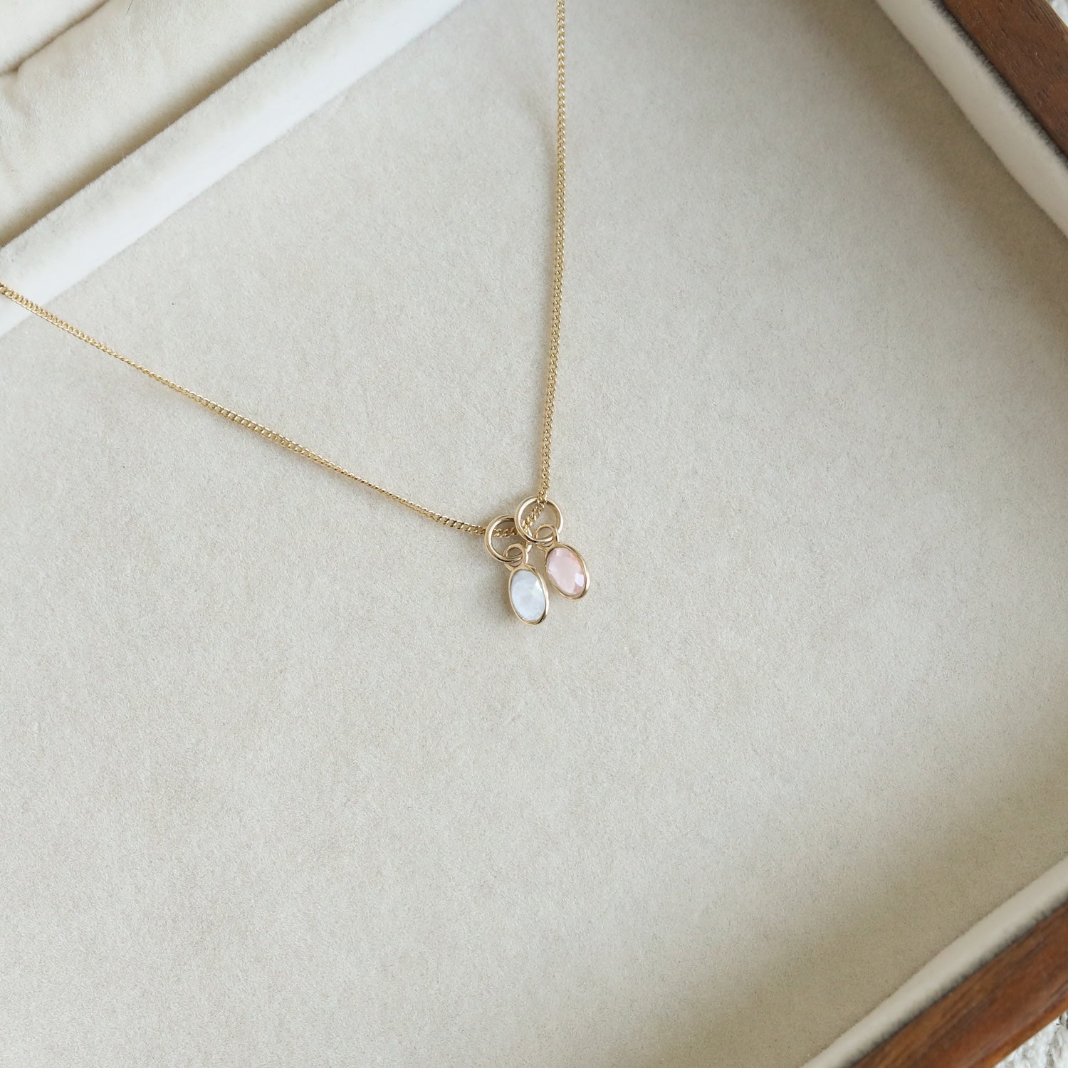 Moonstone Birthstone Hanger June | 14K Goud