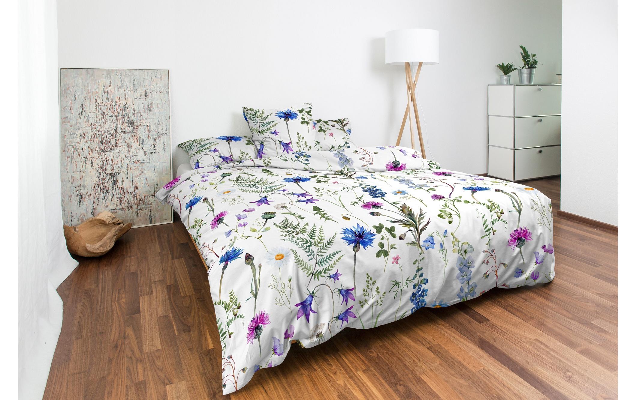 Duvetbezug Festus 160 x 210 cm, MulticolorBaumwoll-Bettwäsche in Satin-Optik