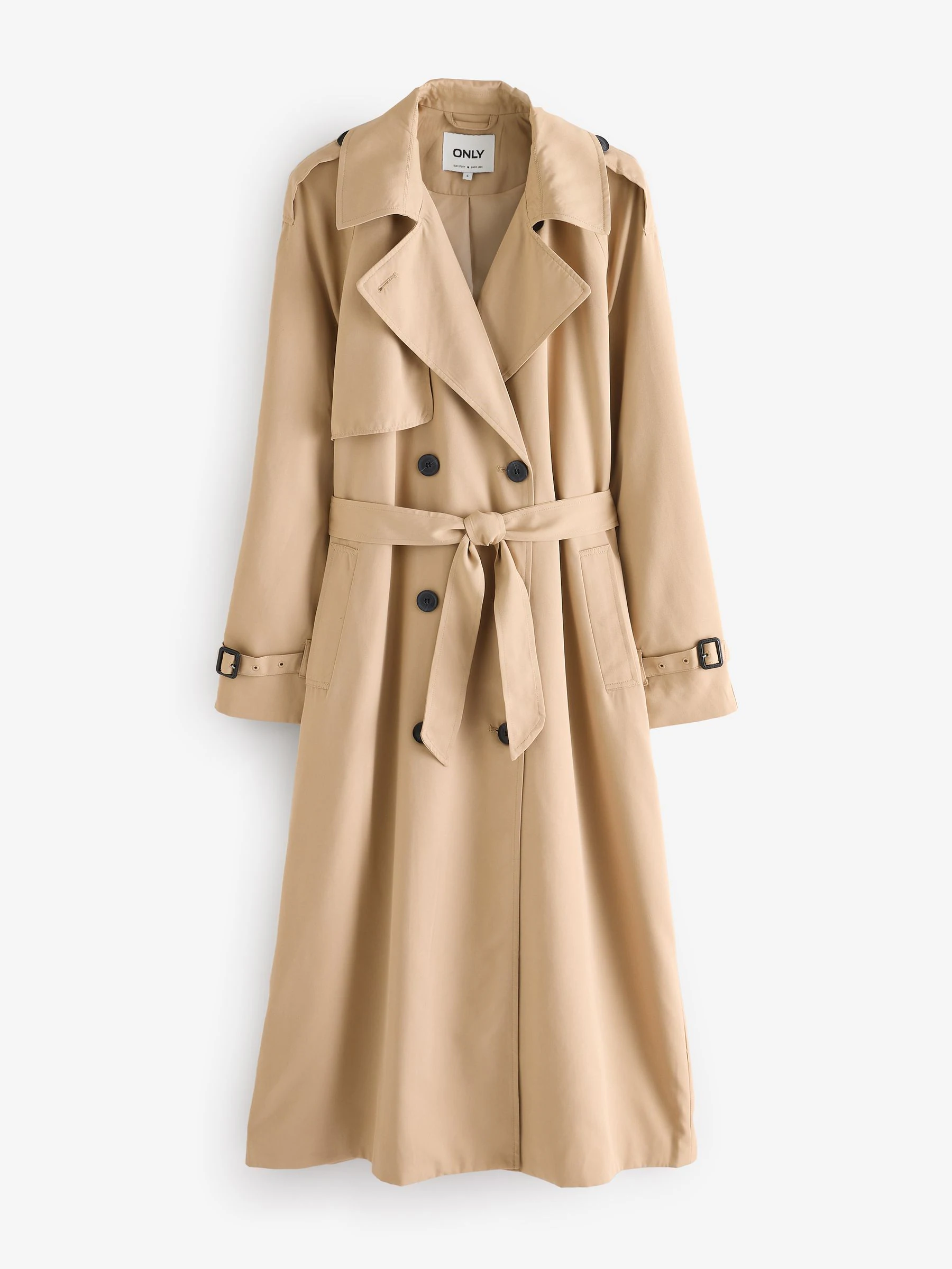 ONLY Longline Double Breasted Trench Coat