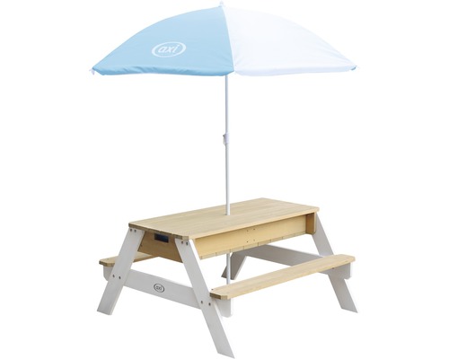 Kinderpicknicktafel Nick, hout, bruin en wit
