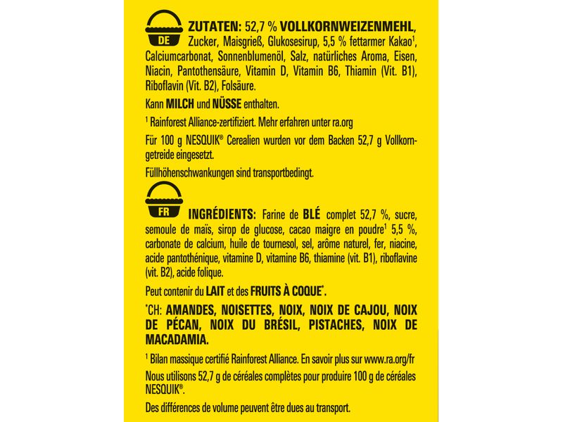 Nestlé Cerealien Cerealien Nesquik 375 g Schokoladig-leckere Cerealien