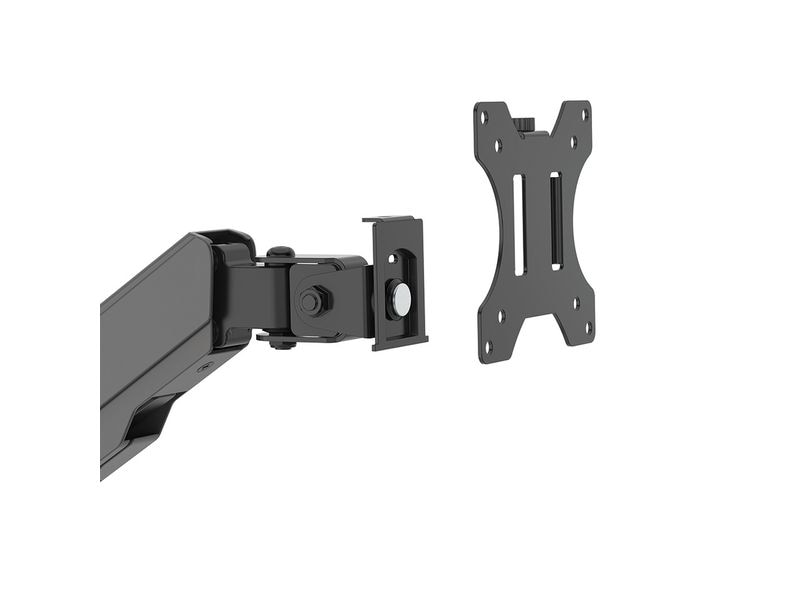 NEOMOUNTS Monitor-Standfuss WL90-325BL1 Schwarz Höhenverstellbarer, wandmontierter Arbeitsplatz für 17-32