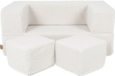 Meowbaby Play Bearly Cube  Byggbar Sofa, Cream