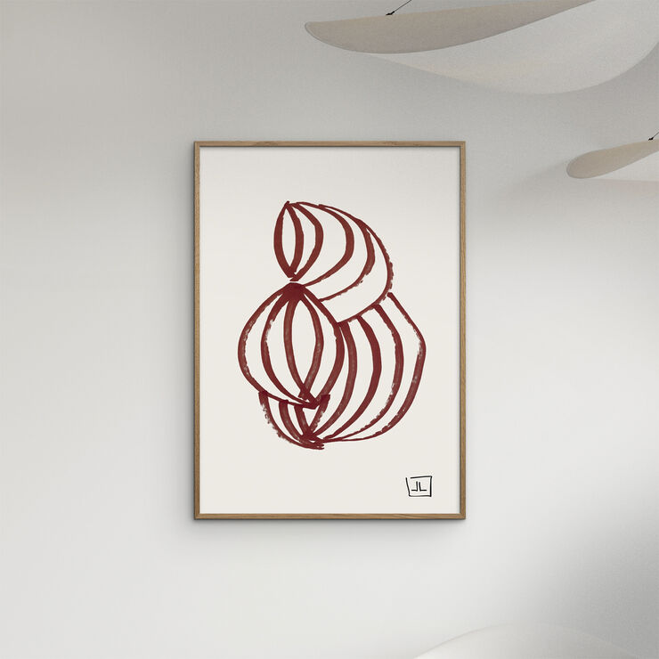 Poster & Frame Louise Landgren - Red Day Flerfarvet