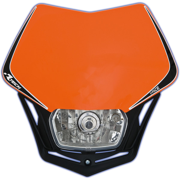 RTECHMX - Plaque Phare V-Face Orange / Noir