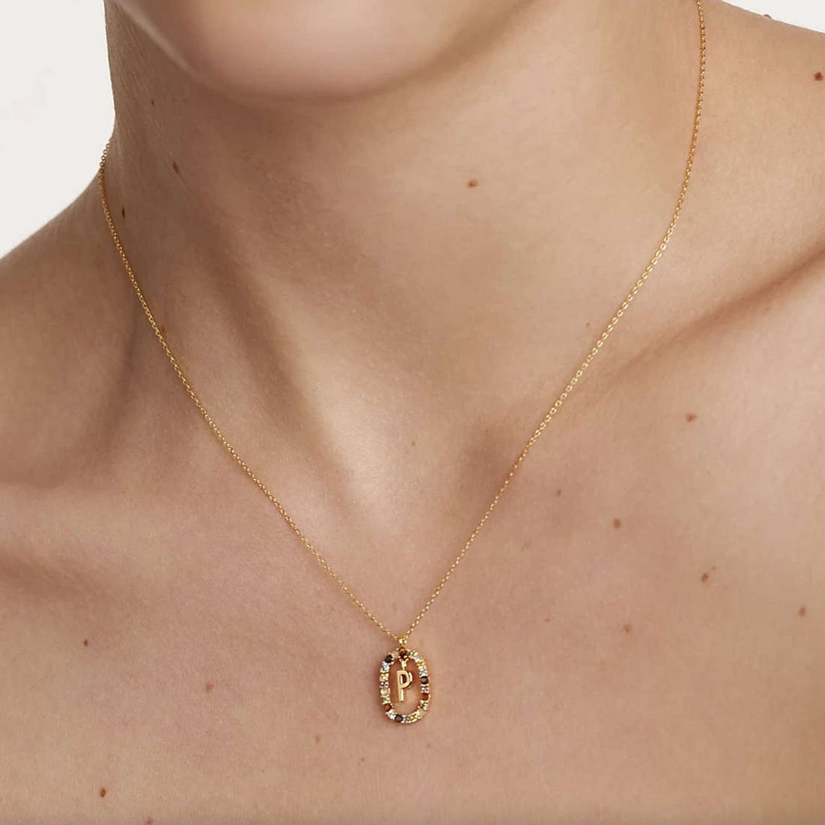 Collier PDPaola Lettre P plaqué orCollection NEW LETTERS