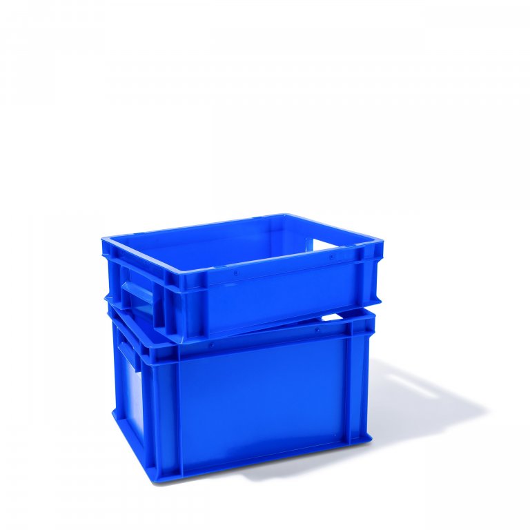 Stapelkiste ultramarinblau, verschließbar