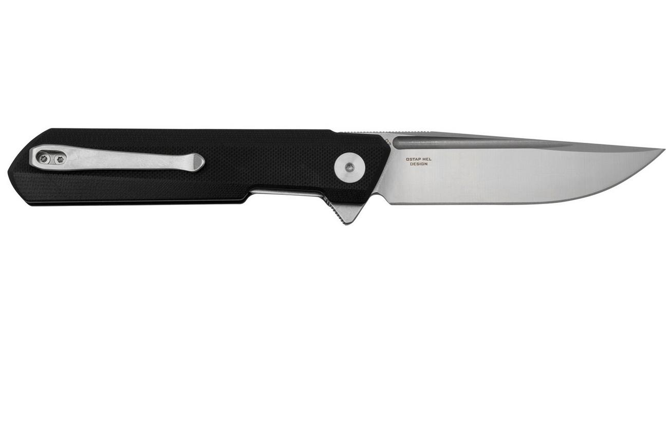 Bestechman Dundee BMK01A Black G10, Satin D2, zakmes Ostap Hel design