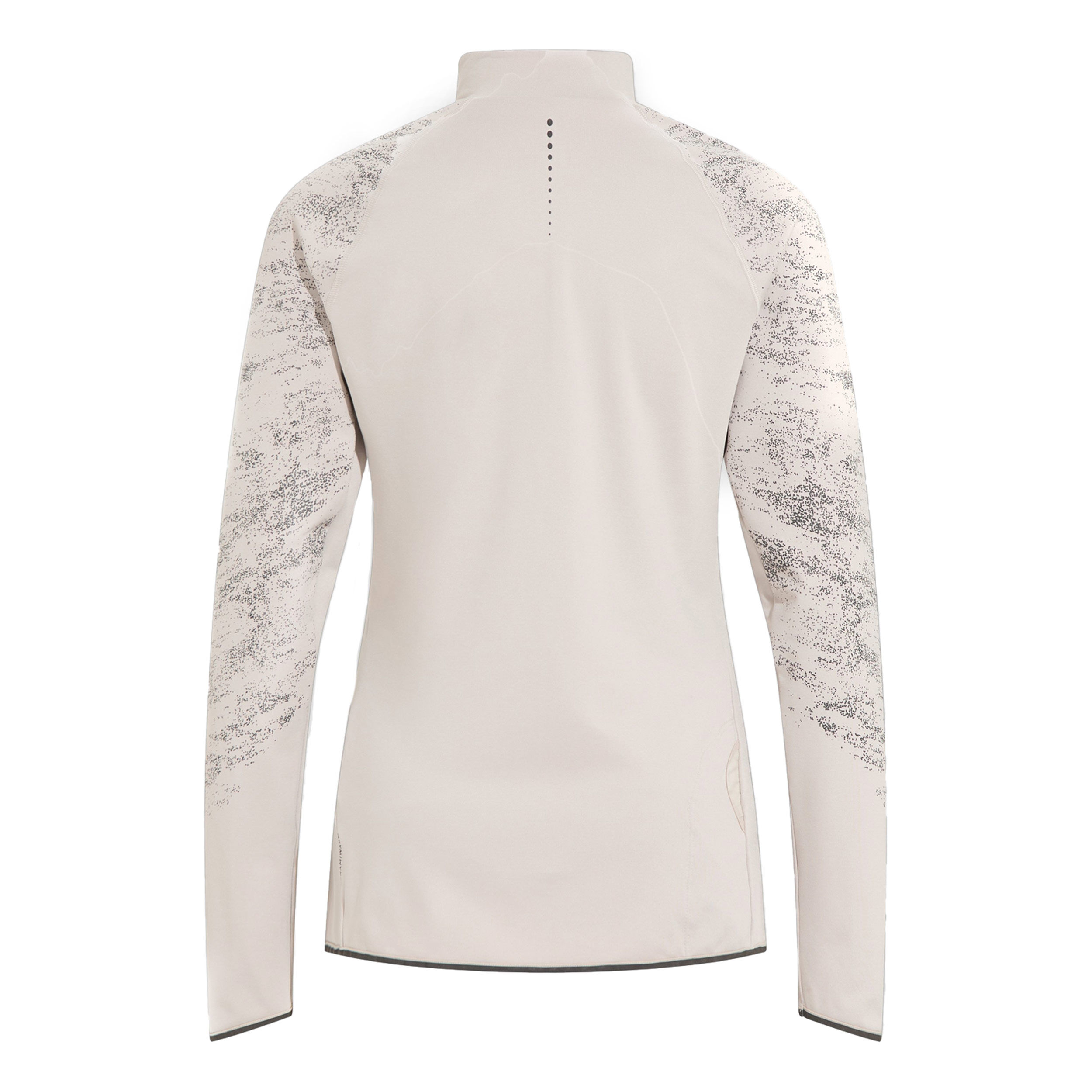 Odlo Zeroweight Ceramiwarm Reflective Mid Layer Half-Zip Top De Course Femmes - Gris Clair