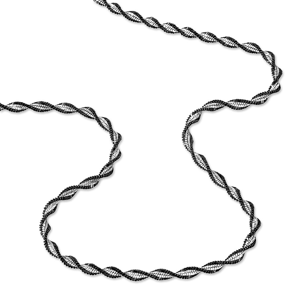 Collier Abie Torsade Argent Bicolore