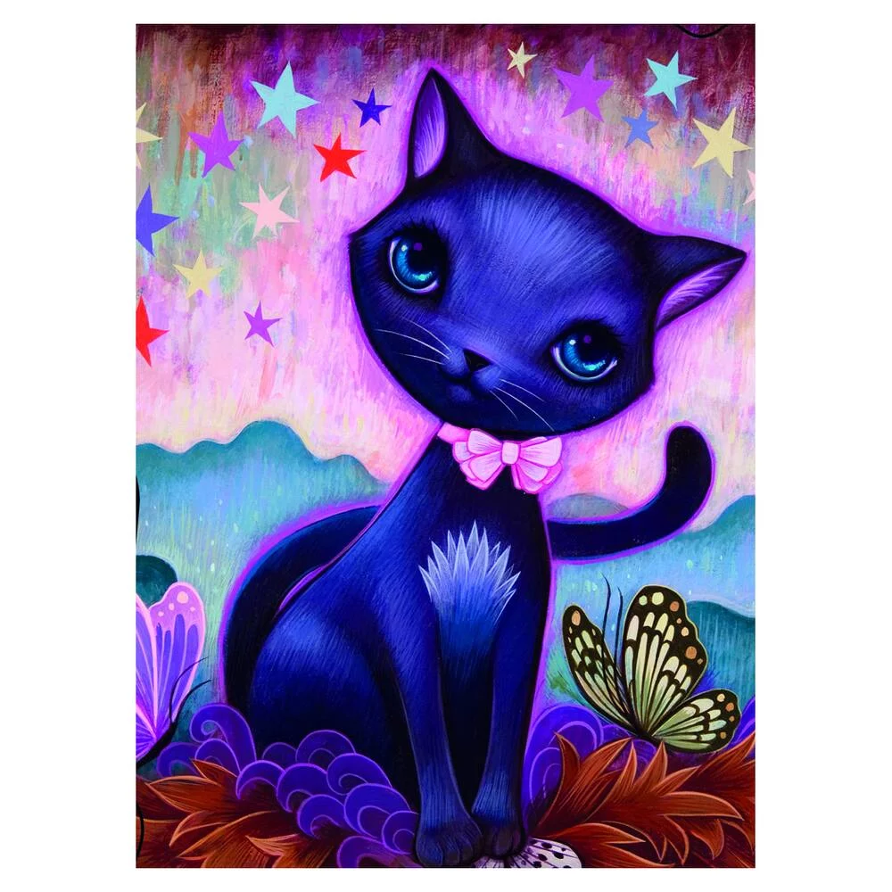 PUZZLE 1000 PIECES DREAMING BLACK KITTY HEYE