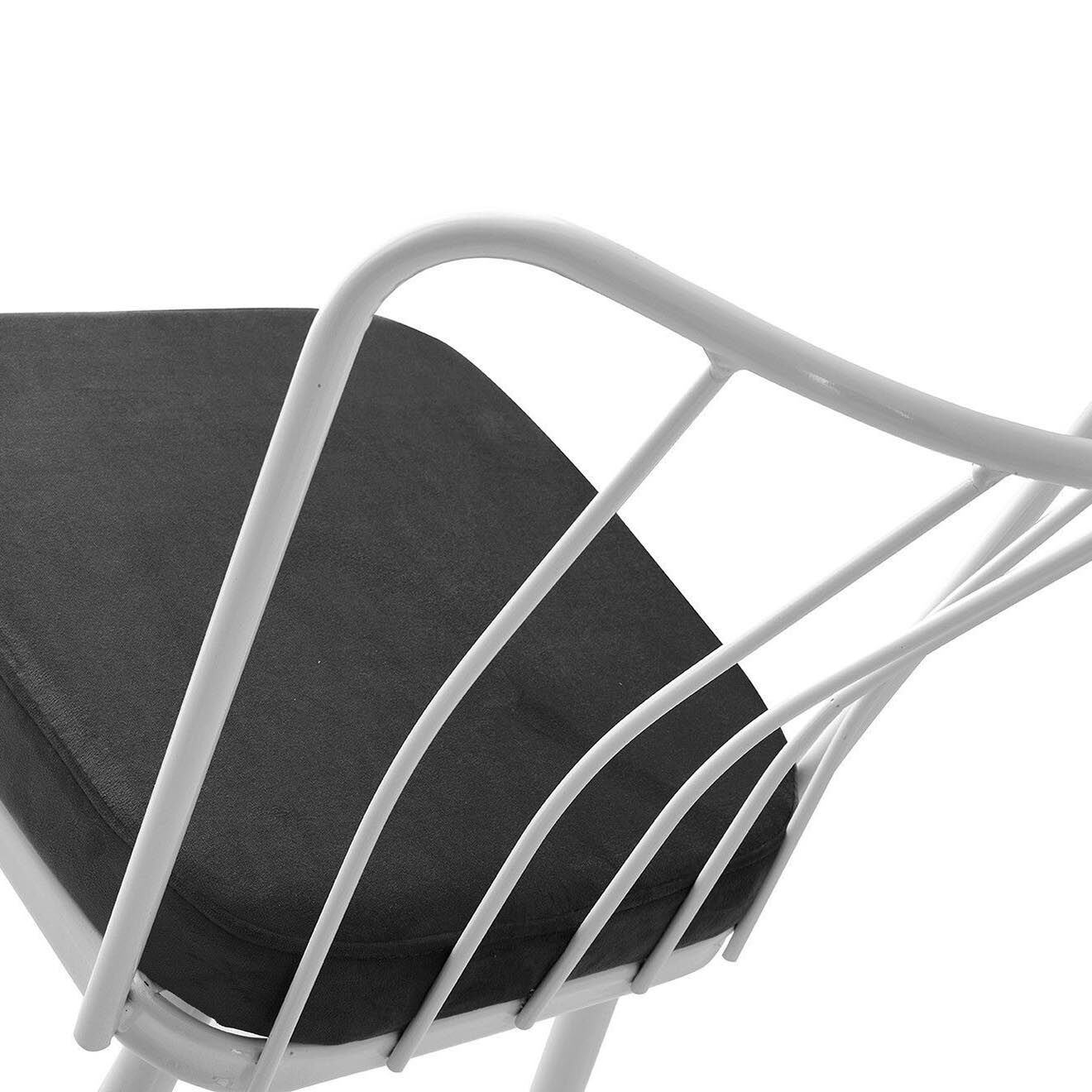 Homitis 2 Chaises Yildiz blanc/noir - 43x82x42 cm
