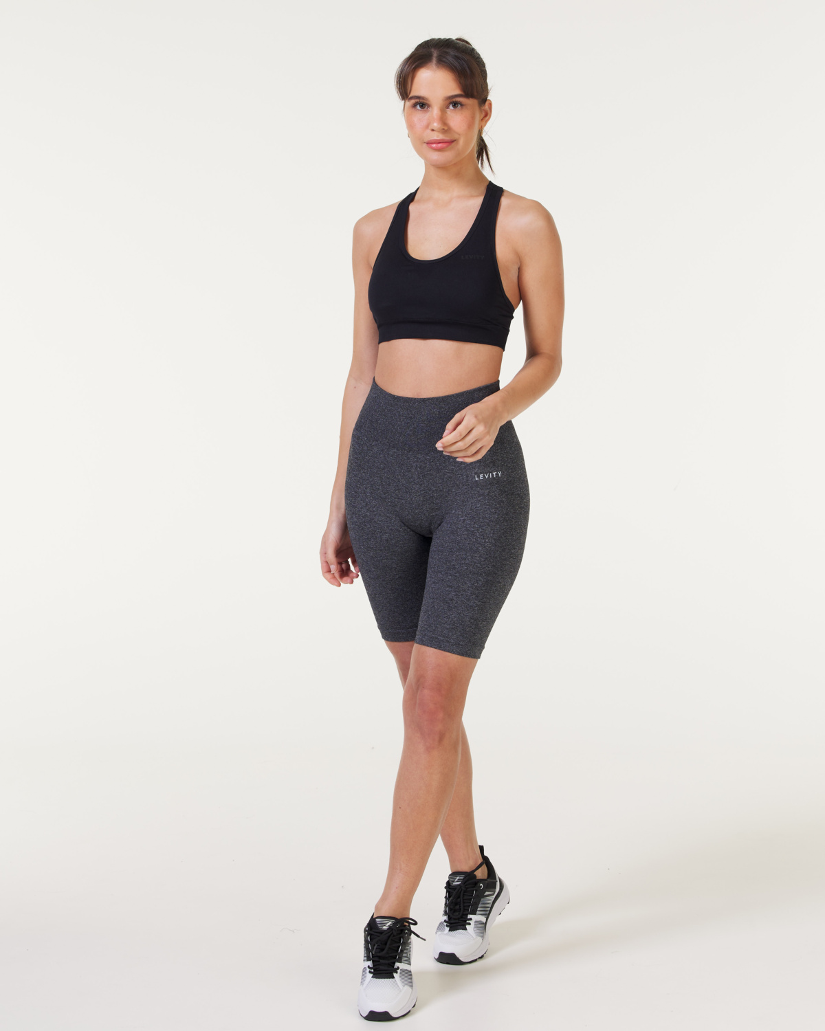 LEVITY Essential Seamless Biker Grey Melange