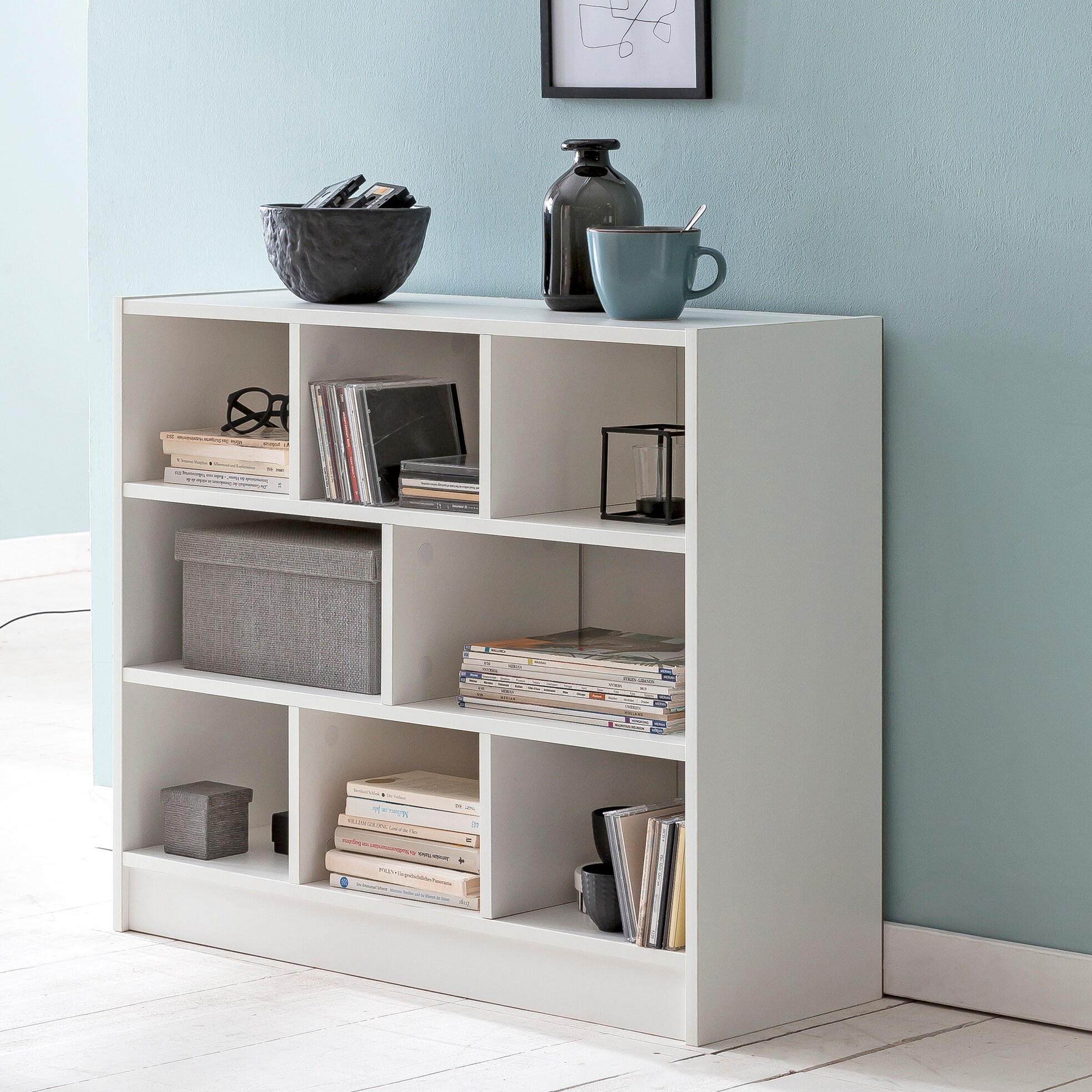 KADIMA DESIGN Holzbücherregal mit Melaminharz-Beschichtung und Stauraum, Modernes Design