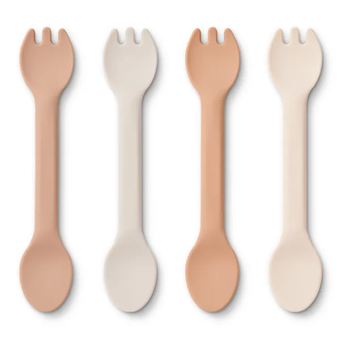 Liewood Couverts en silicone 2 en 1 Jan - Set de 4 | Rose multi mix