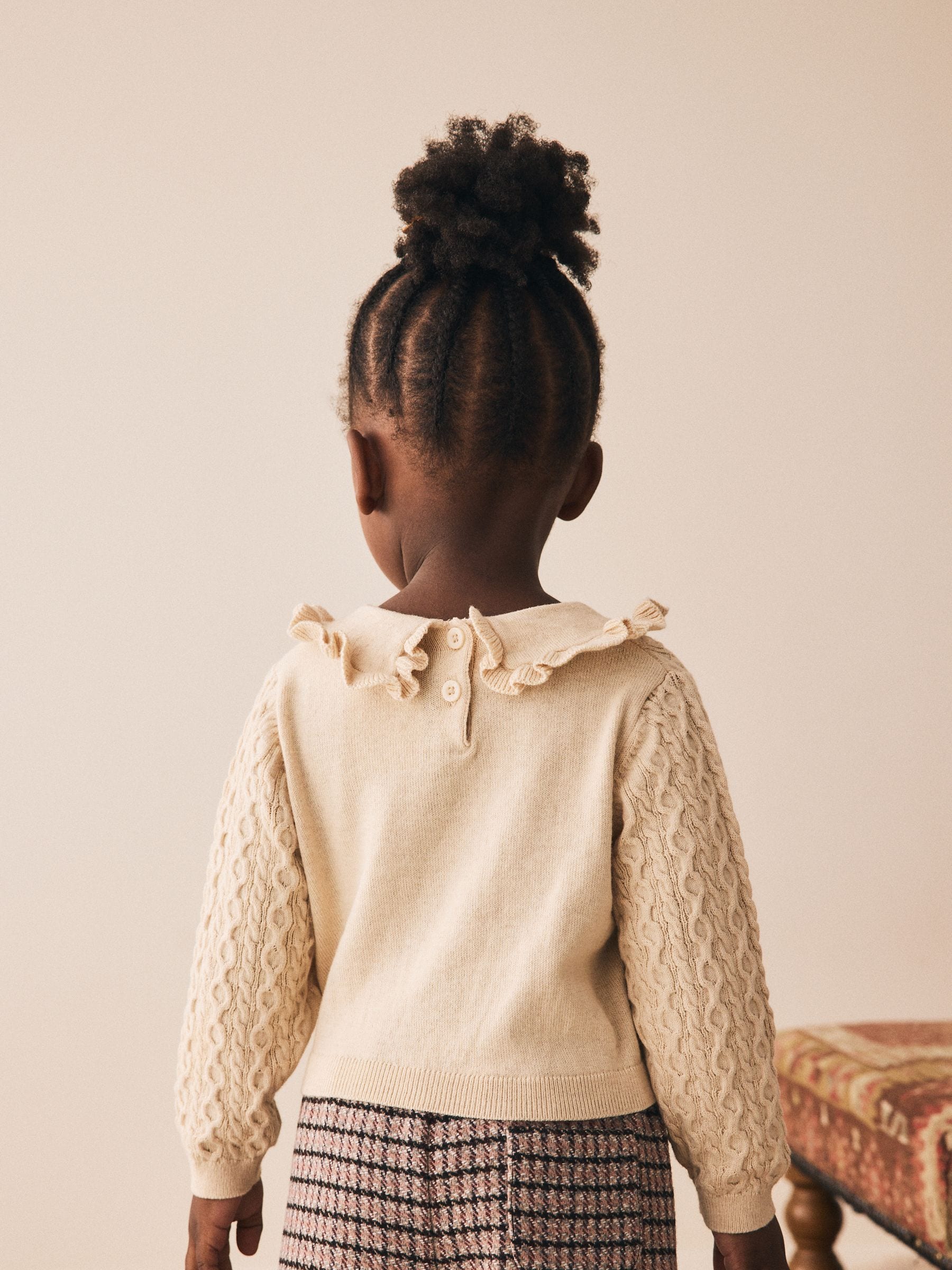 Ecru - Cashmere Blend Jumper (3mths-7yrs)