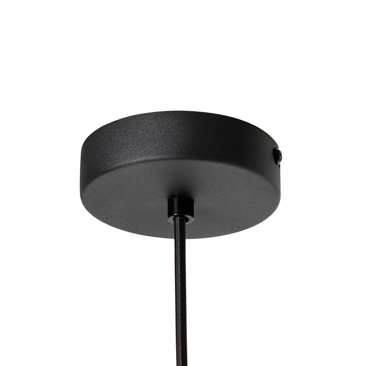 Oosterse hanglamp zwart met bamboe - Rayan