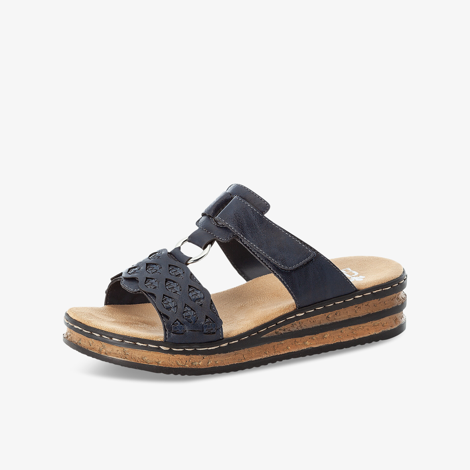 rieker Damen Pantoletten blau