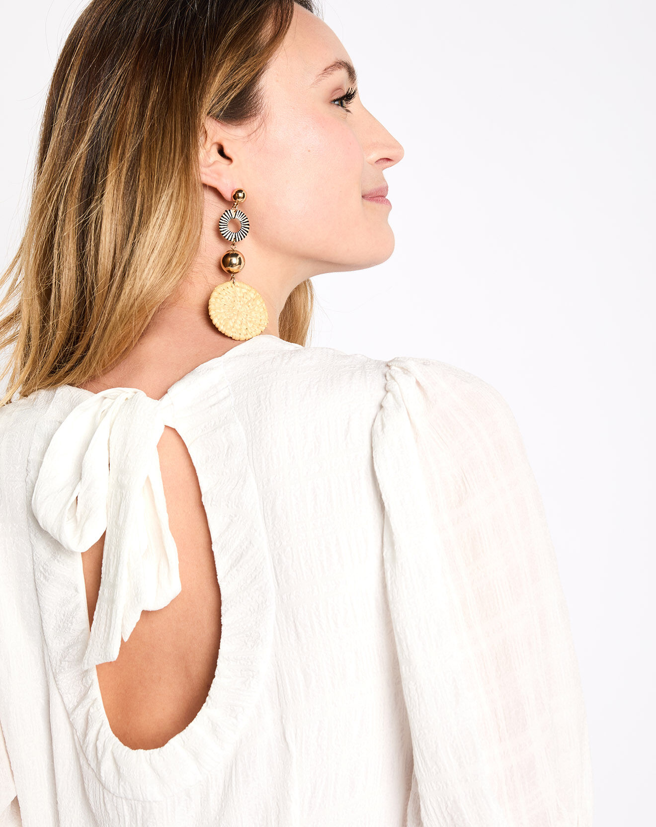 Esprit Robe longue bohème blanche