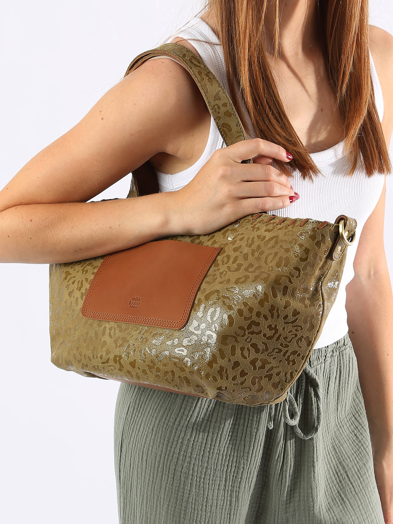 Sac port paule Vintage cuir MILA LOUISE
