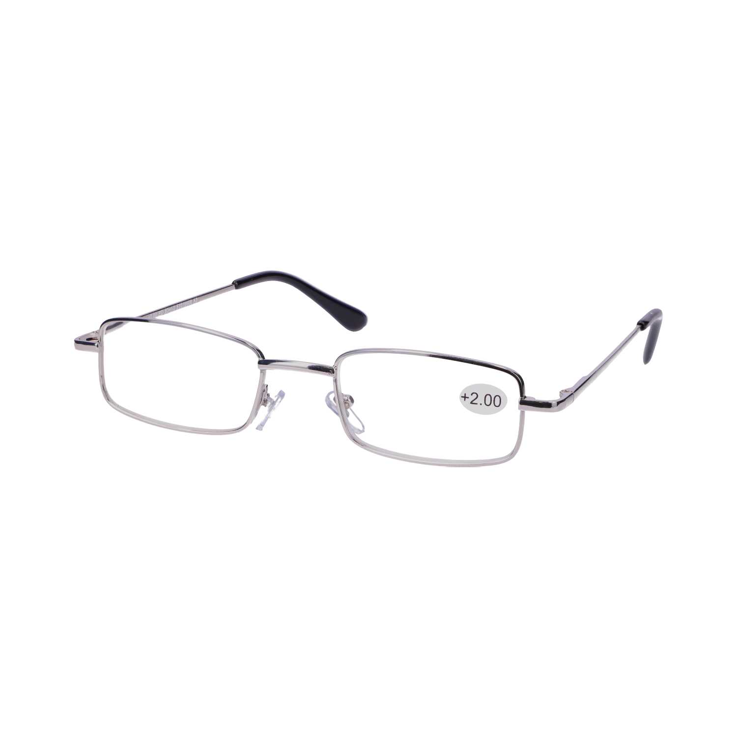 Star Optic Lesehilfe MD6 aus Metall +2,0 Dioptrien silber glänzend