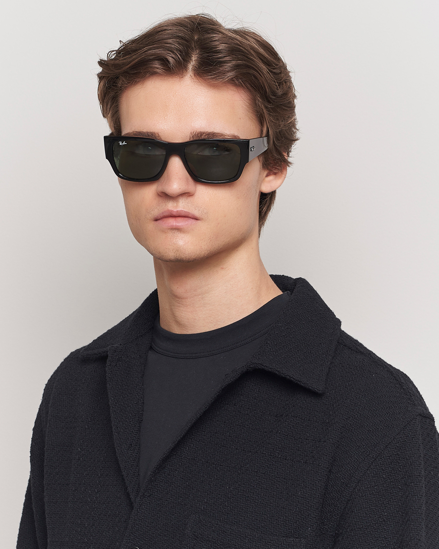 Ray-Ban Carlos Sunglasses Black/Crystal Green