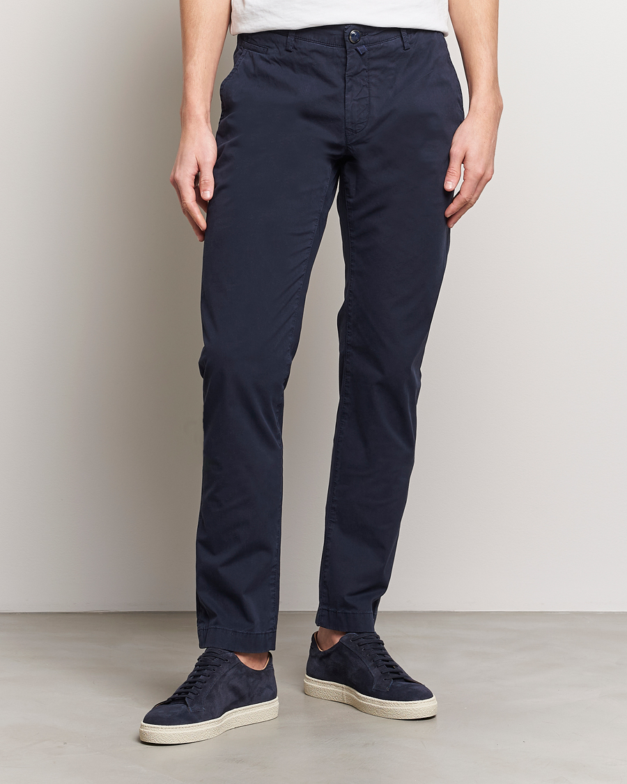 Jacob Cohën Bobby Cotton Gabardine Chinos Navy