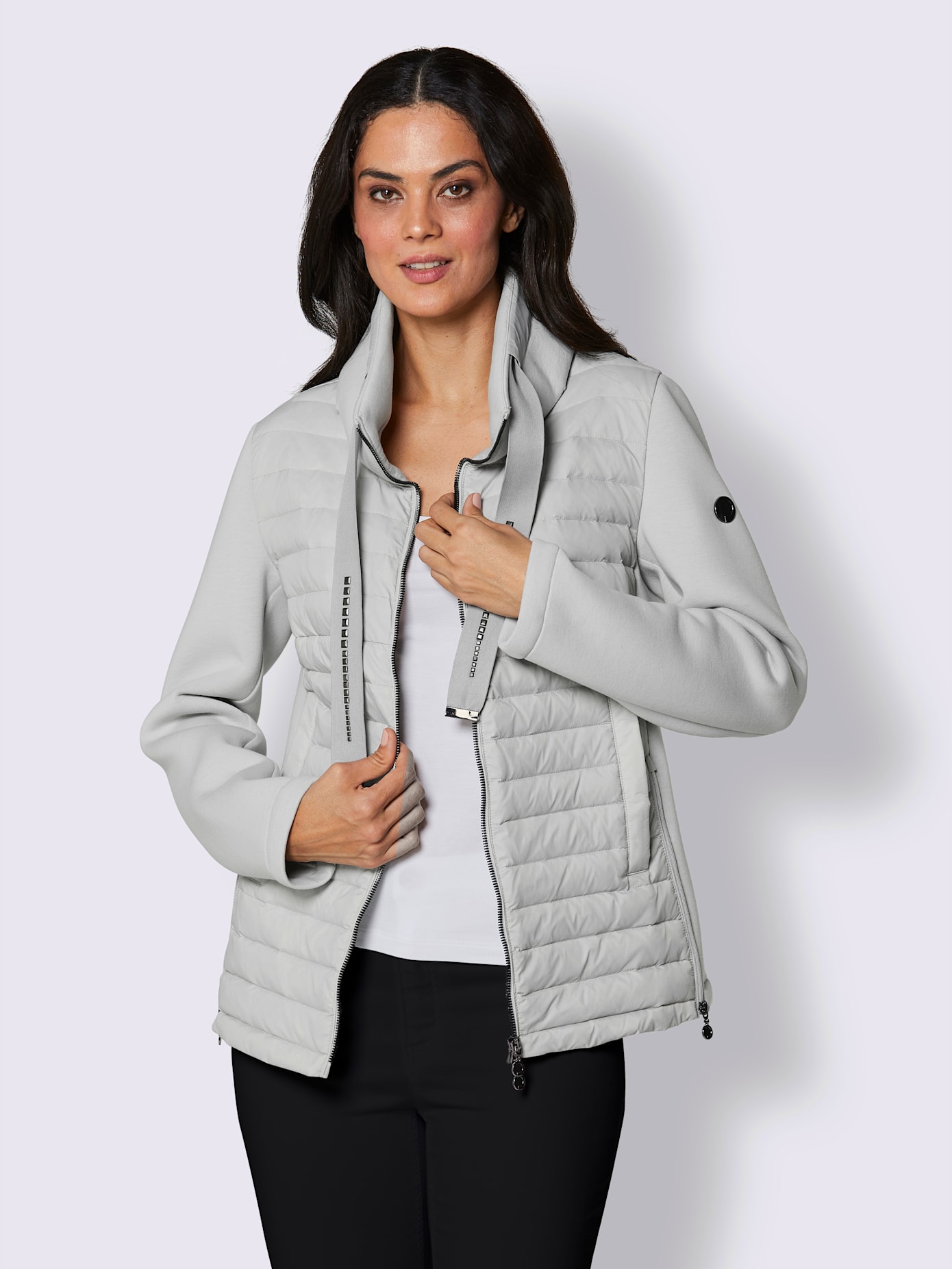 Veste en duvet mélange de matières tendance