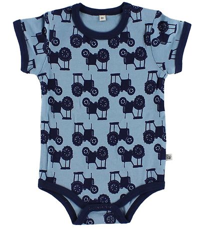 Pippi Baby Bodies k/ä - 4er-Pack - Blau/Hellblau m. Muster