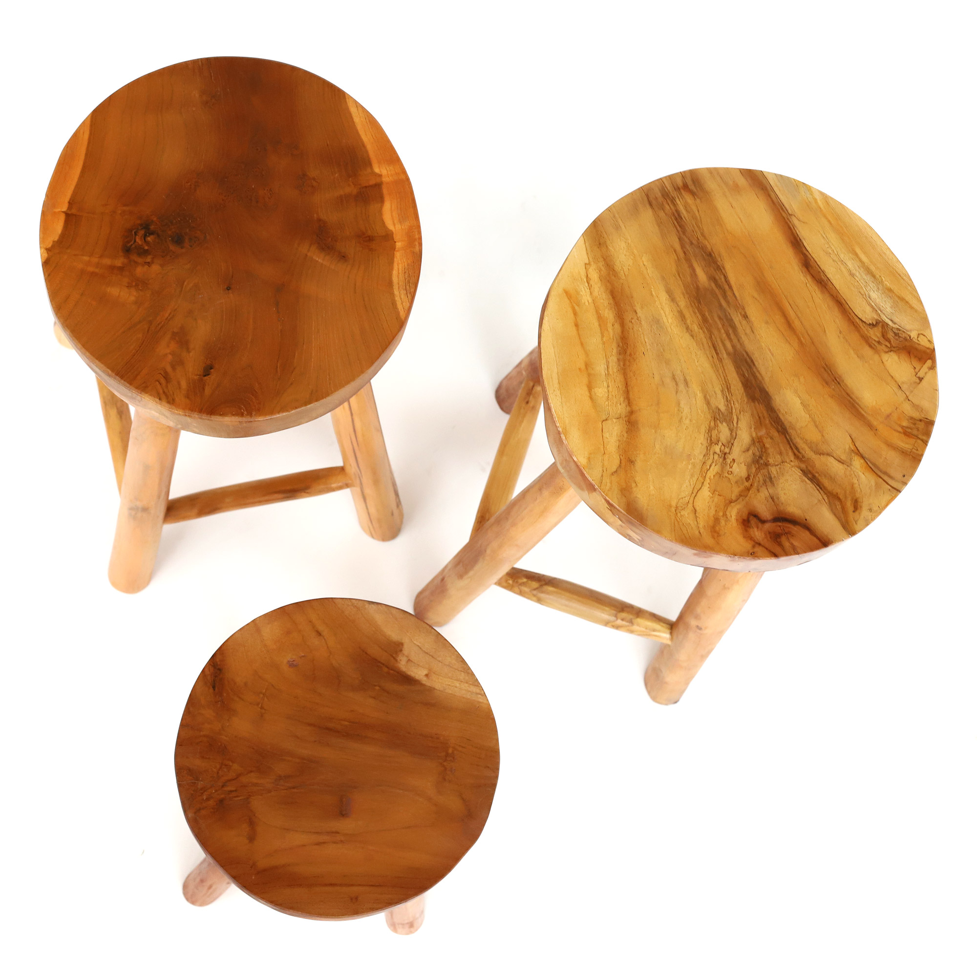 Hocker 'Kansas' Teak natur, in 3 Größen von fischer's lagerhaus