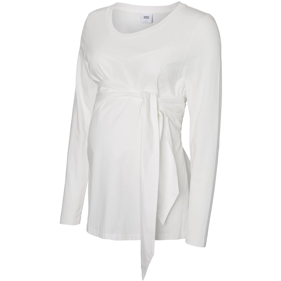 mama licious Langarmshirt MLCELINE bright white