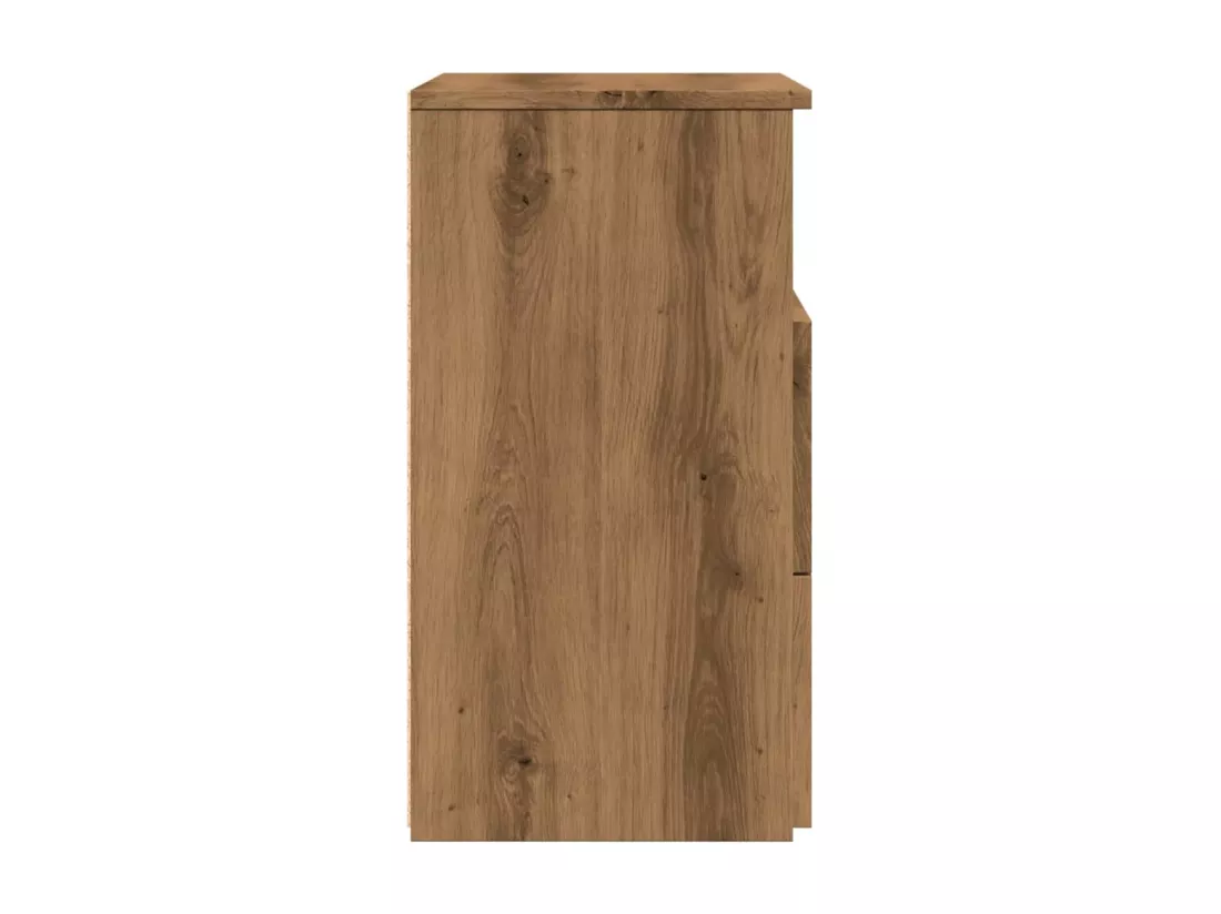 Tables de chevet 2 pcs chêne artisanal bois d'ingénierie
