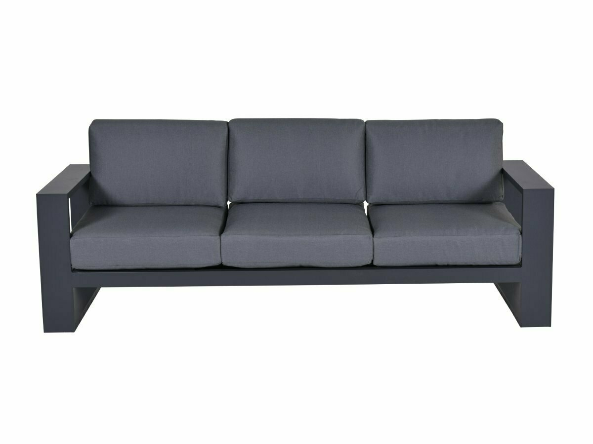 Outdoor Feelings Cuba 3-zits loungebank - Antraciet