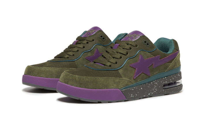 A Bathing Ape Bape Road Sta Dark Green Suede